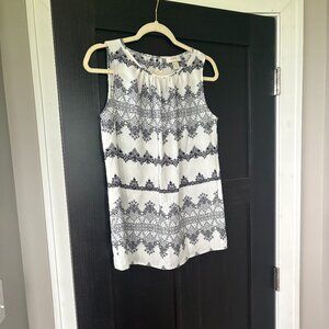 LOFT black and cream tank